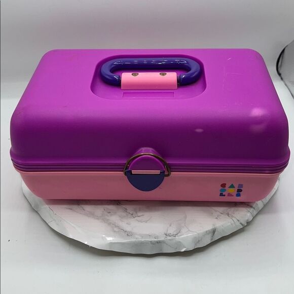 CABOODLES Vintage Purple and Pink Makeup Case - Picture 1 of 8